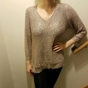 Golden sequin sweater