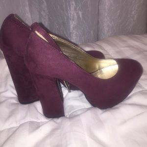 Burgundy Suede Heels