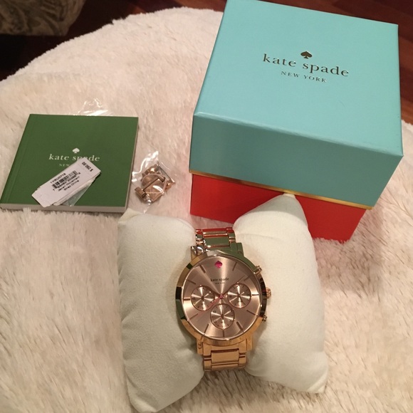 kate spade Accessories - Kate Spade rose gold Gramercy Grand Chronograph
