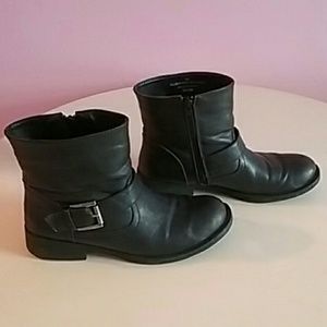 Diba Black Moto Ankle Boots Size 8M Gently Used