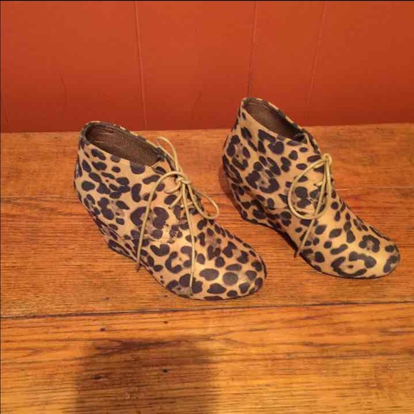 Leopard print booties