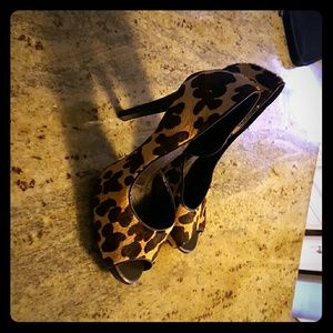 Authentic Gianni binni leopard high heels