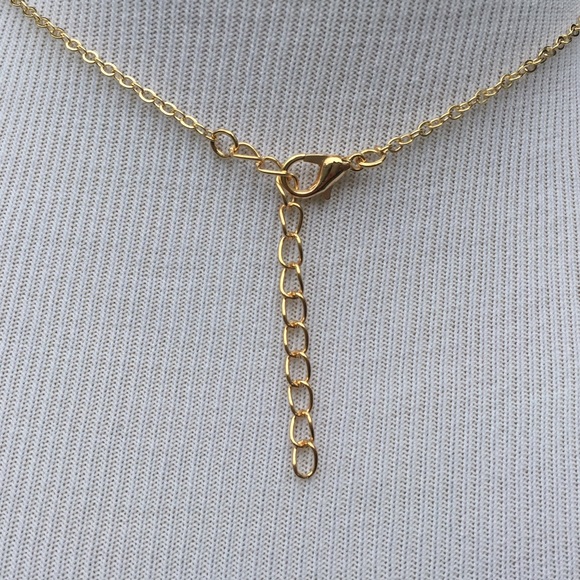 Gold Tone Triangle Necklace - Picture 4 of 4