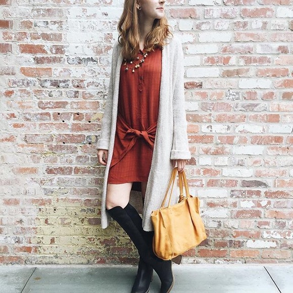 Anthropologie Tie Front Dress - Picture 4 of 4