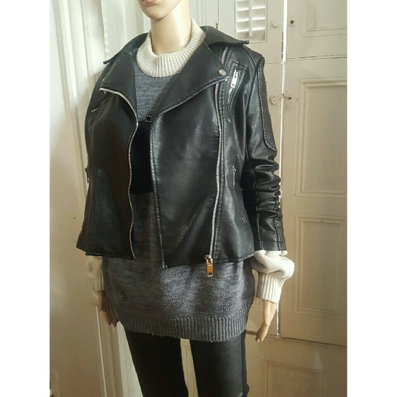 Zara Faux Leather Moto - Picture 4 of 8