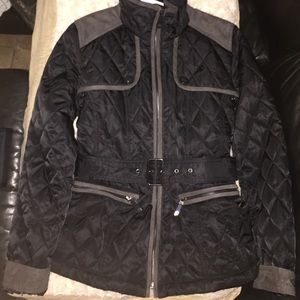 NEW! VINCE CAMUTO Belted Quilted Coat - Black S