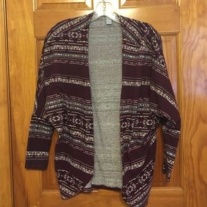 Aztec print cardigan