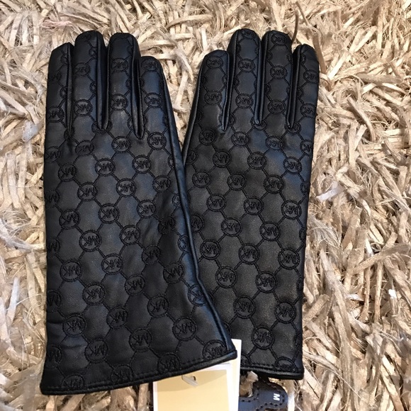 ❌sold❌Michael kors leather gloves Sz M Xmas gift - Picture 2 of 3