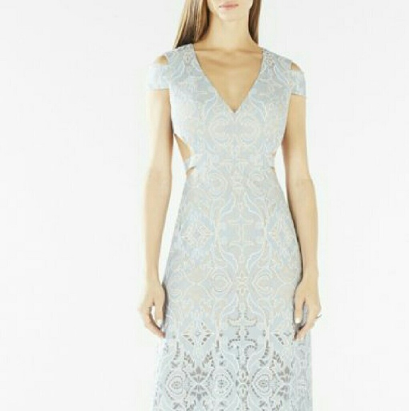 NWT BCBG Blue cutout formal holiday dress "AVA" 2