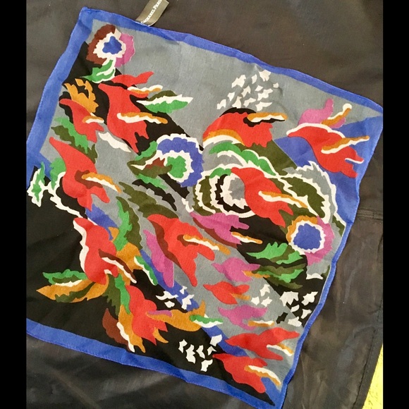 Authentic Cacharel Paris Art Print Vintage Hanky - Picture 2 of 4