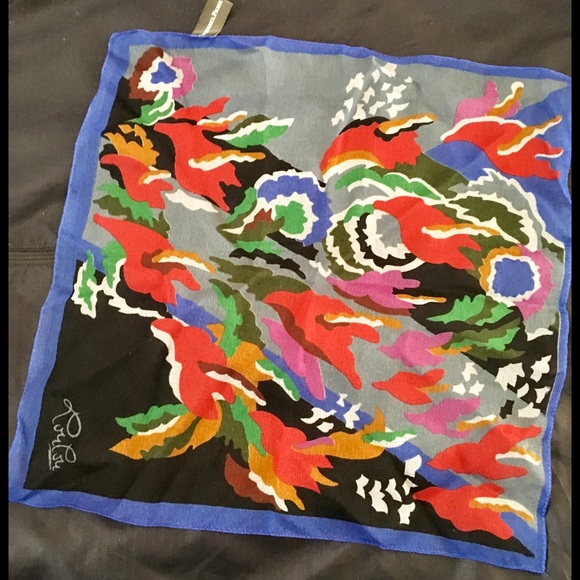 Authentic Cacharel Paris Art Print Vintage Hanky - Picture 4 of 4