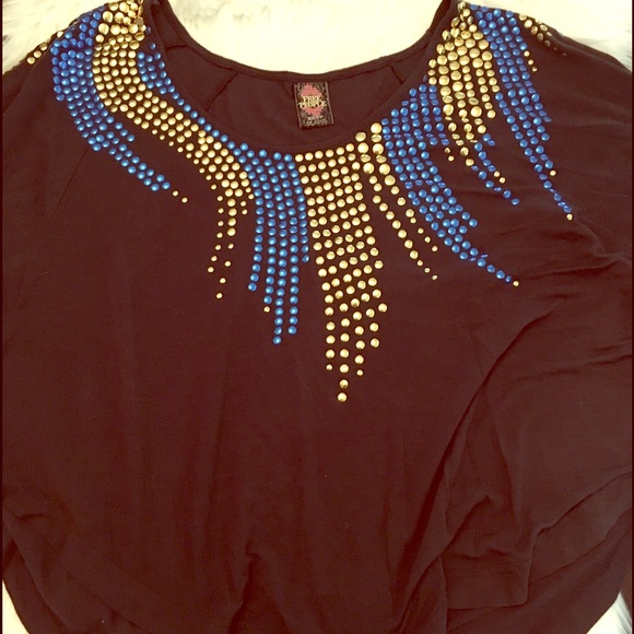 Flowy, Free People Tee with Bling.