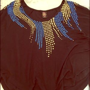 Flowy, Free People Tee with Bling.