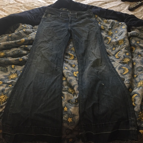 7 for all mankind wide leg jeans - Picture 1 of 2