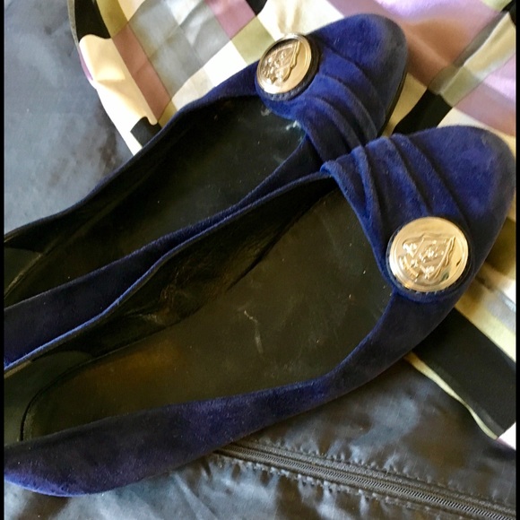 Authentic Vintage Navy Suede Gucci Flat Driving - Picture 2 of 7