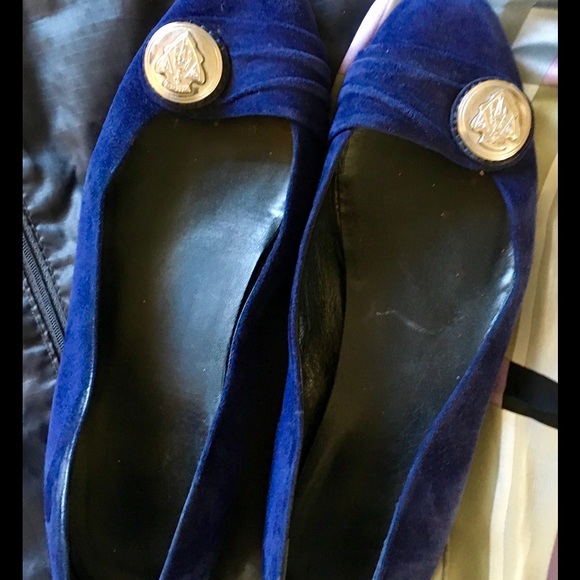 Authentic Vintage Navy Suede Gucci Flat Driving - Picture 3 of 7