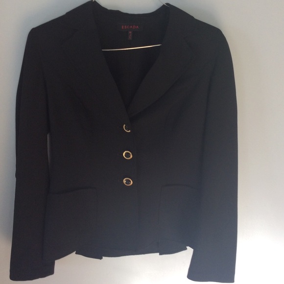 Escada Jackets & Blazers - ESCADA Black Blazer Size 36