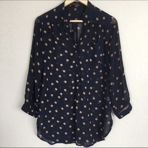 Sheer Navy Tunic Blouse | Modcloth