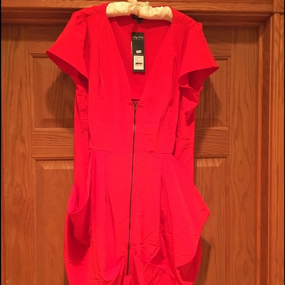 Poppy Red Pleated Dress