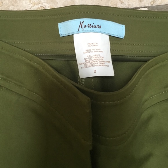 Marciano Olive Green Dress Capris - Picture 3 of 4