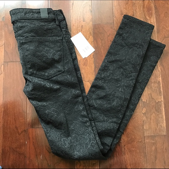 New auth womens jacquard jeans sz 24 orig $210