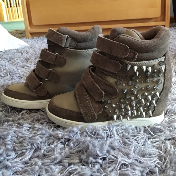 Aldo Spiked Sneaker Wedges