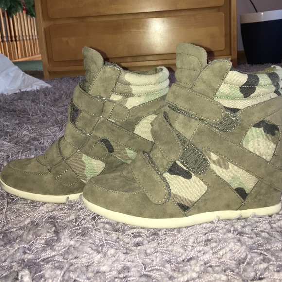 Call It Spring Army Sneaker Wedges