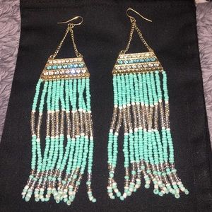 ❌SOLD❌✨Bebe Turquoise and Stones Earrings