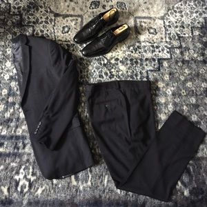 Perry Ellis slim fit black suit