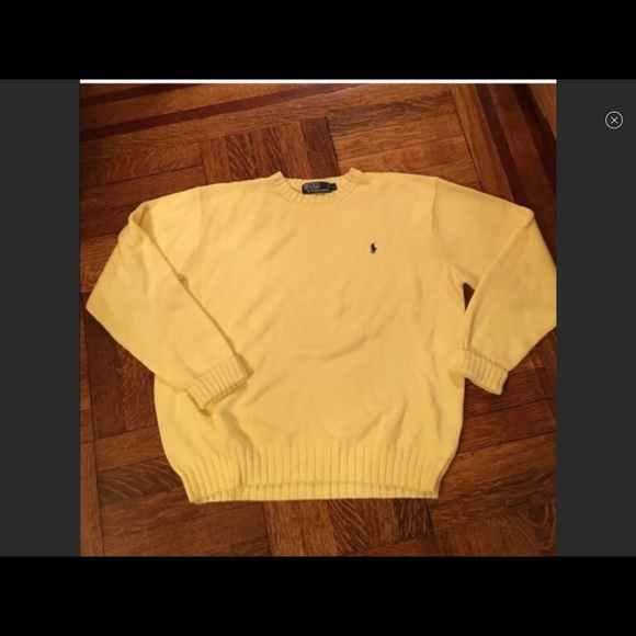 Men's Yellow Polo Sweater - Picture 1 of 3