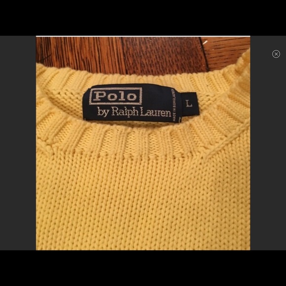 Men's Yellow Polo Sweater - Picture 2 of 3