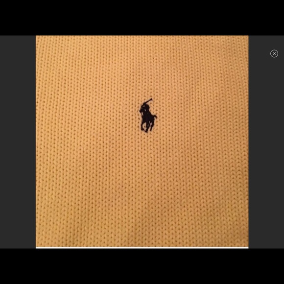 Men's Yellow Polo Sweater - Picture 3 of 3