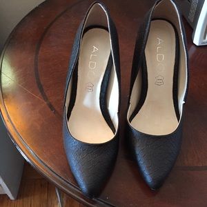 aldo black high heels