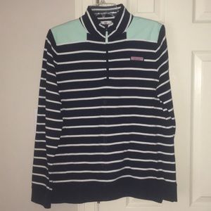 vineyard vines striped quarter zip