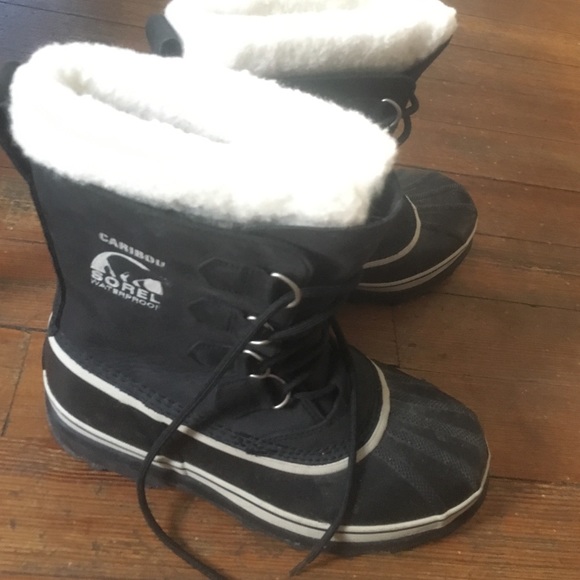 Sorel Caribou Boots, Black, Size 10