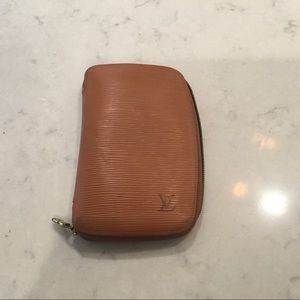 Louis Vuitton Tan Epi Leather Zipper Wallet