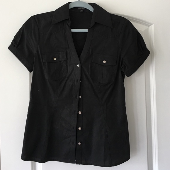 Express Essential Stretch Black Top S