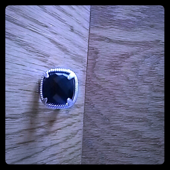 Black Onyx  sterling size 7