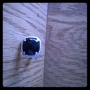 Black Onyx  sterling size 7