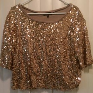 Material girl sequin crop top
