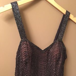 Fully Beaded Cassandra Stone Gown