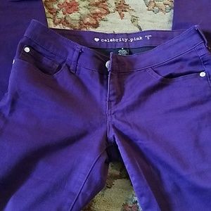Purple skinny pants