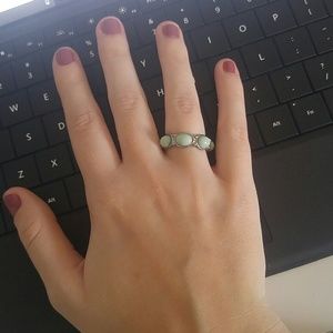 Teal fashion ring