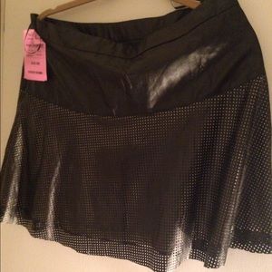 Patent leather skirt