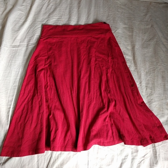 Global Girlfriend red cotton skirt