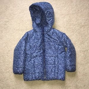 BabyGap Primaloft coat for 3 years blue foral
