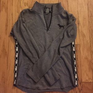 Grey quarter zip sweater