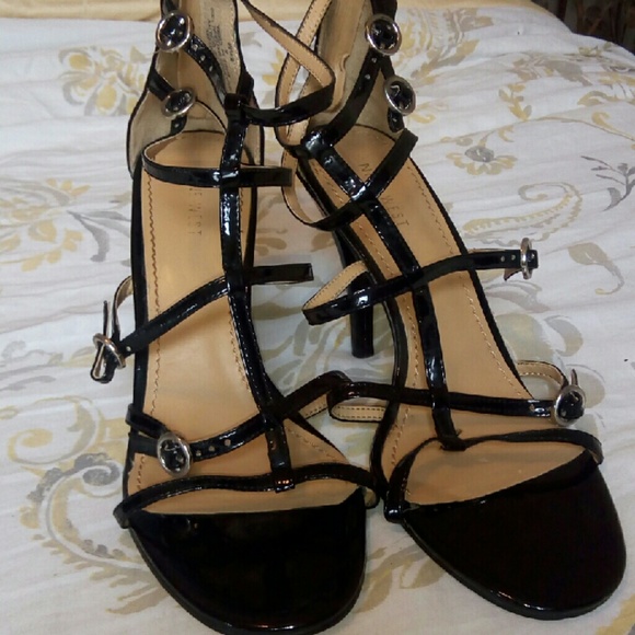 Nine West Black Strappy Heels