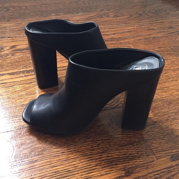 Missguided asymmetric block heel in black