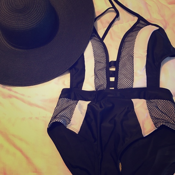 One piece halter swim suit